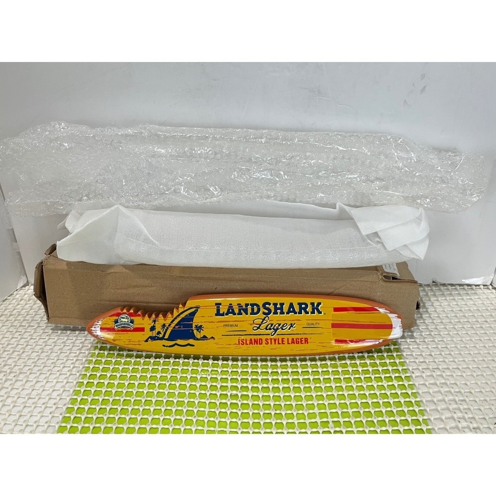 LandShark Lager Surfboard Beer Tap Handle Island Style Lager Shark Bite 11" NEW